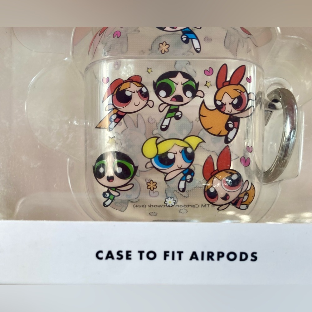 The Powerpuff Girls, Fits 1 & 2 AirPods Case Cartoon Network WB.  NEW